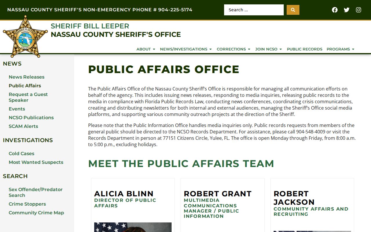 Nassau County arrest report public information request