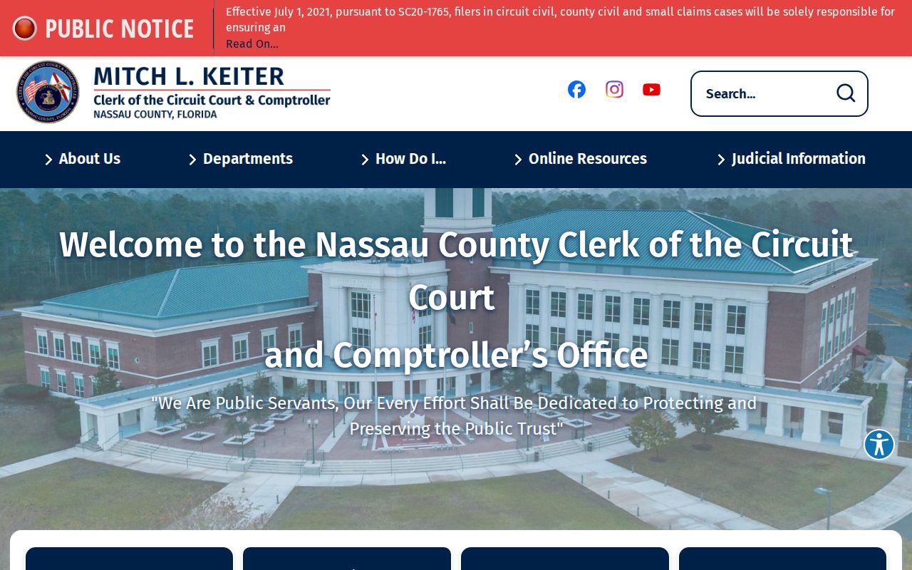Nassau County Clerk of Circuit Court records website